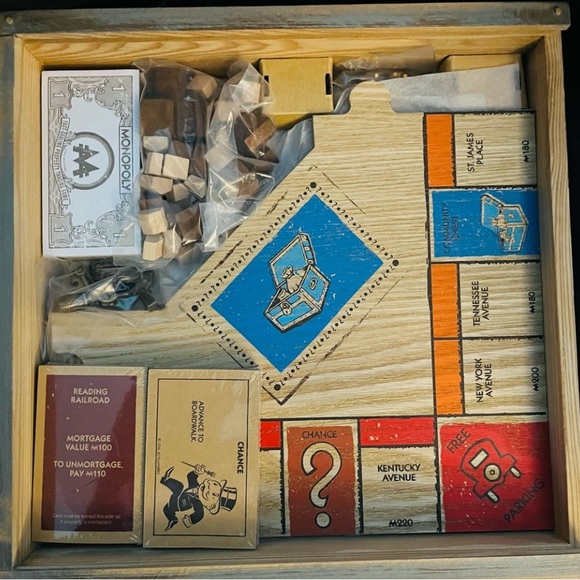 Wooden edition monopoly game board - Picture 2 of 2